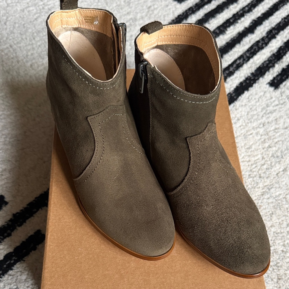 Anthropologie Olive Ankle Boots